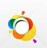 Modern colorful geometrical circles design N4