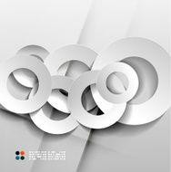 Vector modern 3d circles N3