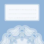 Greeting card with circular floral pattern N2