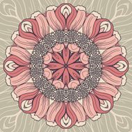 Abstract circular floral pattern N3