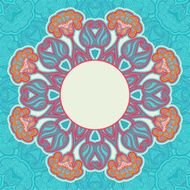 Greeting card with oriental pattern N16