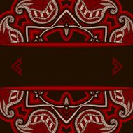 Greeting card with oriental pattern N18