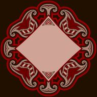 Greeting card with oriental pattern N20