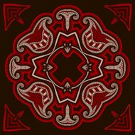 Patterned floor tile in oriental style N19
