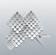 Vector 3d paper circles modern design N3