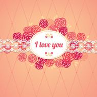 Frame with roses Perfect for valentine or wedding card