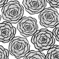 Beautiful seamless background with lace roses