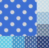 seamless polka dots pattern set