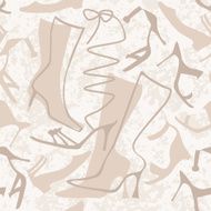 Seamless ladies shoes pattern N2