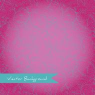 bright pink background with a turquoise floral ornament