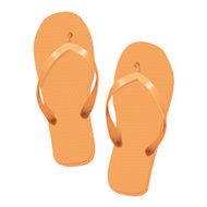 Orange Flip Flops Vector
