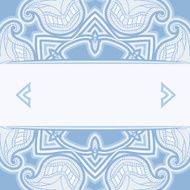 Greeting card with oriental pattern N23