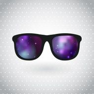 Galaxy hipster glasses Vector illustration
