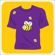 vector t-shirt with bee
