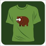 vector t-shirt with bear N2
