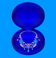 female necklaces with precious stones