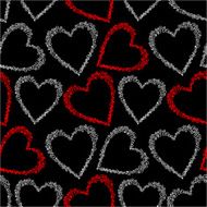 Romantic seamless pattern with hearts N108
