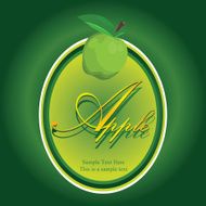 vector apple label