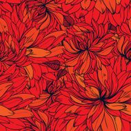 seamless vector pattern from abstract flowers