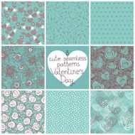 Seamless patterns Valentine&#039;s Day N5