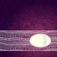 Template frame design for card with lace ribbon N9