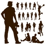 Silhouette Motion people background