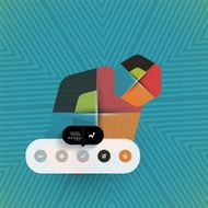 Abstract flat geometric shape background