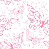 Seamless pattern with elegant butterflies N2