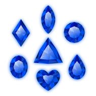Set of gems isolated on white N2