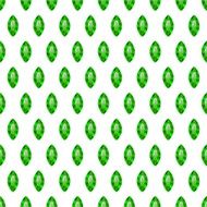 Seamless pattern with green gemstones