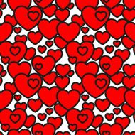 Seamless pattern with hearts vector N2
