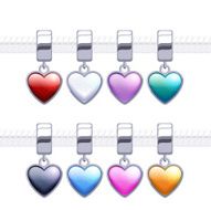 Assorted metal charm heart pendants for necklace or bracelet