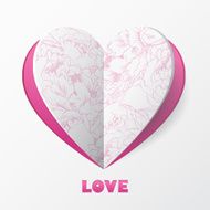 Paper Heart Love Card N4