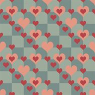 Chequered Pattern With Hearts
