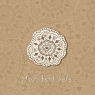 Ornamental round lace frame Background
