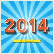 Happy new year retro poster N3