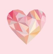 Abstract heart at pink background