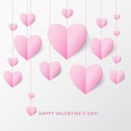 Valentine&#039;s day greeting card with Paper Heart