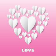 Paper Heart Love Card Vector illustration EPS 10 N4