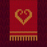 Color Knitted Wool Heart