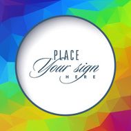 Abstract color triangle background template N6
