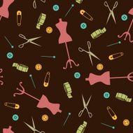 Seamless vector sewing pattern