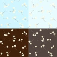 Set of floral seamless patterns N7