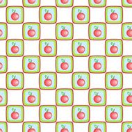 Cute fruits seamless background on white N6