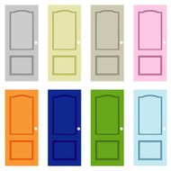 Collection colorful doors