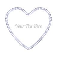 Double diamond silver chain shaped in heart form