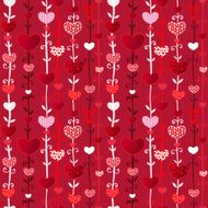Red Pink Love Valentin&#039;s Day Seamless Pattern