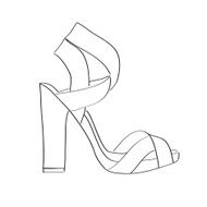 Shoes on a high heel N10