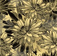 Seamless pattern with chrysanthemum flowers Vector illustration