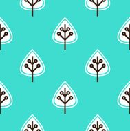 Leaves seamless pattern vector ( blue )